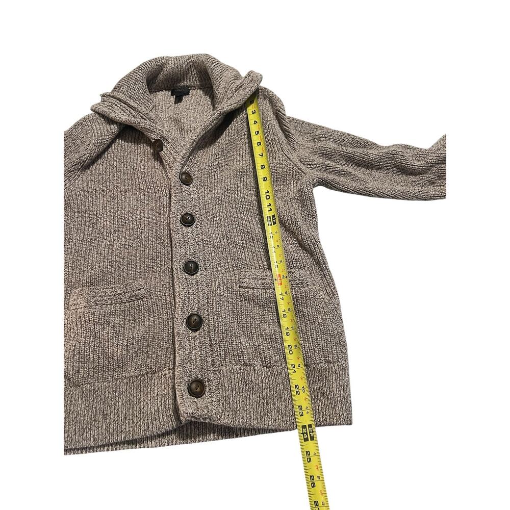 J CREW Men's Shawl Brown Cardigan Marl Sweater Size Medium - Picture 9 of 10